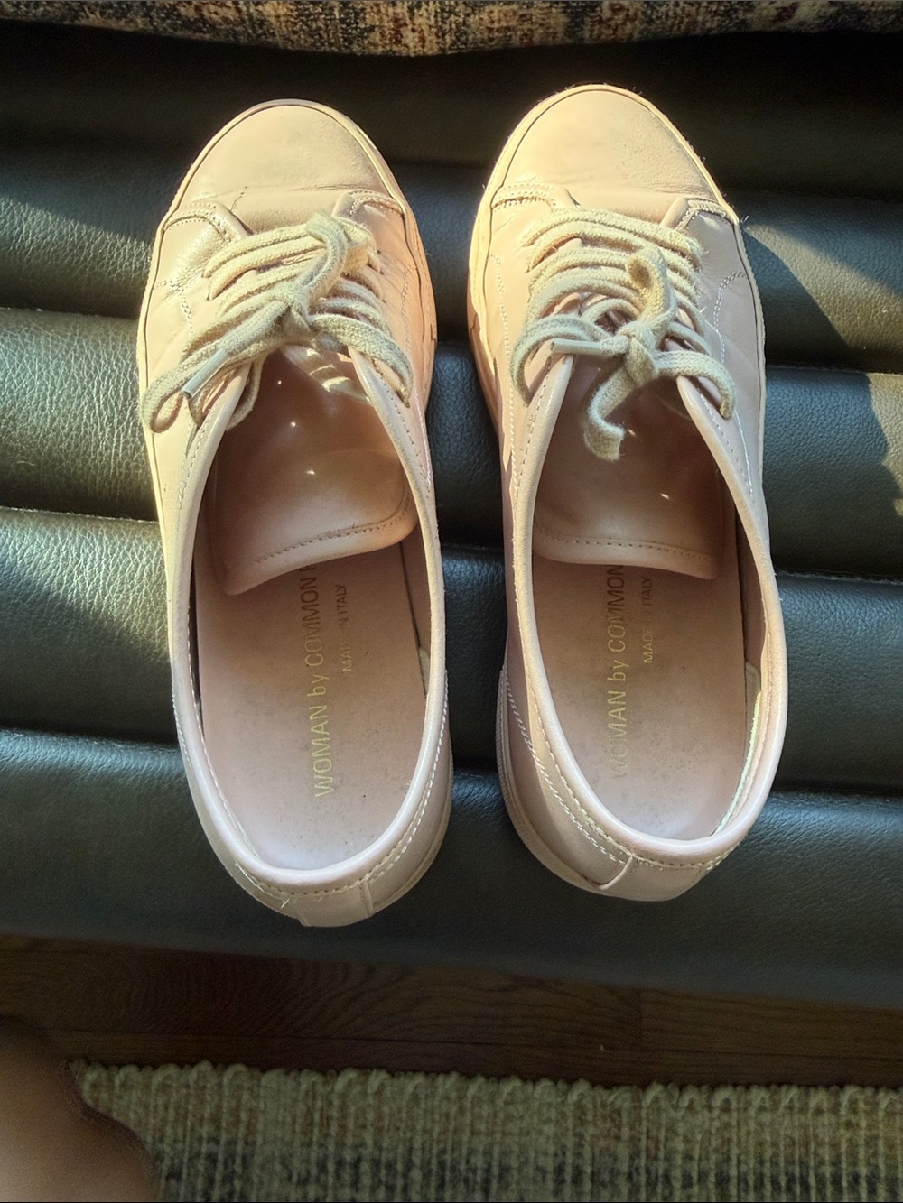 Common Projects Blush Pink Leather Low-Top Sneakers